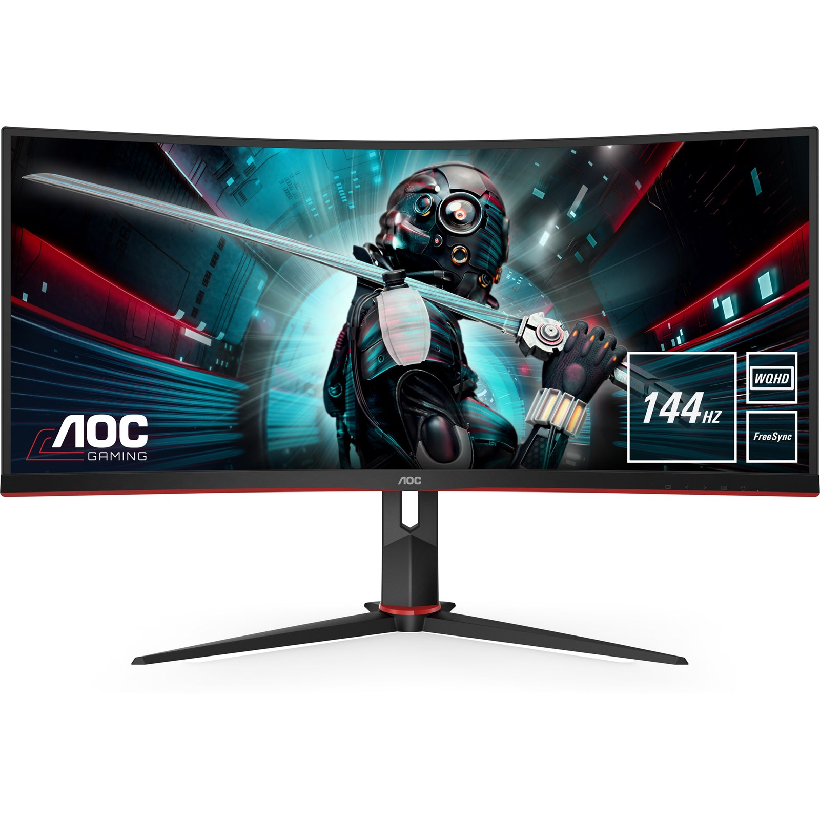 AOC CU34G2X 34 inch UltraWide Curved Gaming Monitor VA Panel, UWQHD 3440 x 1440 Resolution