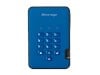 iStorage diskAshur2 SSD 256GB Mobile External Solid State Drive in Blue - USB3.1