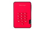 iStorage diskAshur2 SSD 128GB Mobile External Solid State Drive in Red - USB3.1
