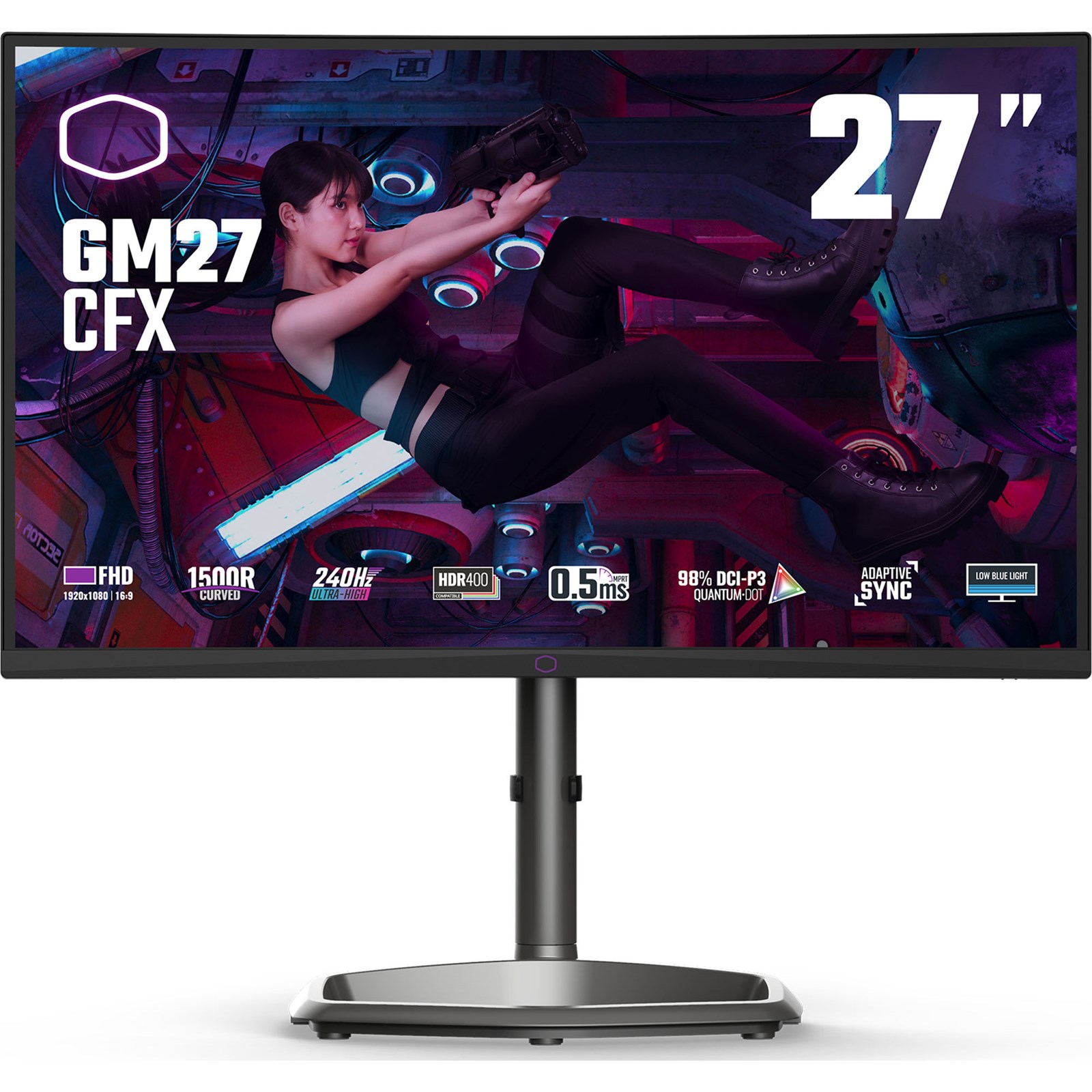 Cooler Master GM27-CFX 27 inch Gaming Curved Monitor - Full HD, 0.5ms, Speakers