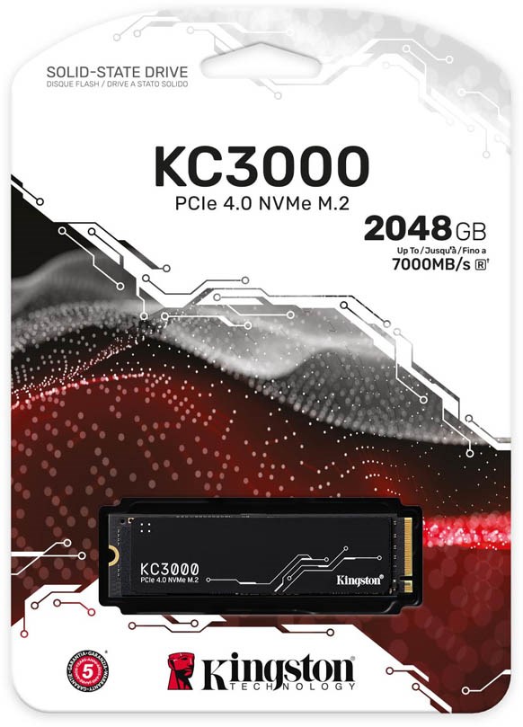 2TB Kingston KC3000 M.2-2280 PCIe 4.0 x4 NVMe SSD - SKC3000D