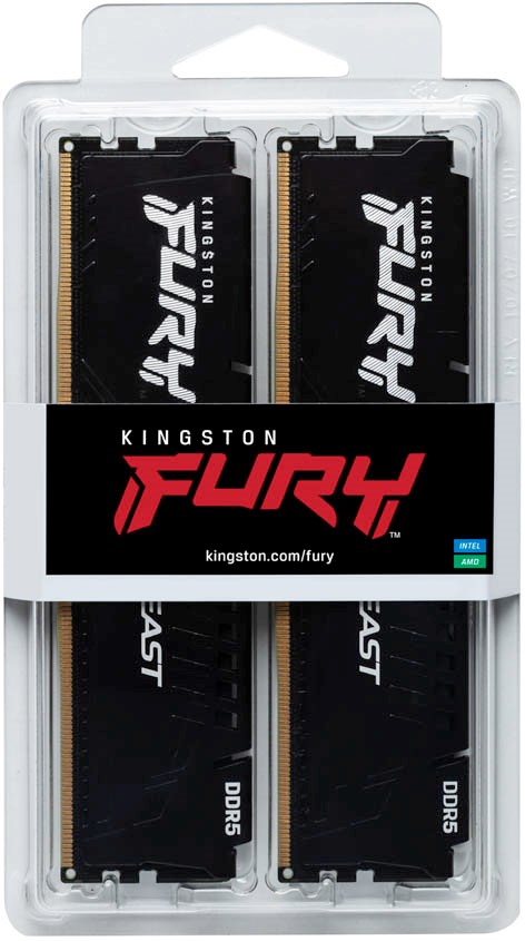 FURY Beastブラック 32GB (16GB×2枚組） Kingston FURY Beast 32GB (2 x 16GB) PC4-25600 (DDR4-3200