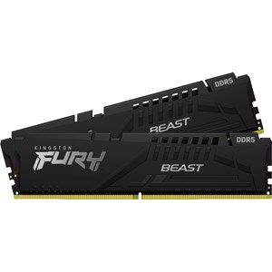 Kingston FURY Beast 32GB DDR5 Dual Channel Desktop Memory Kit, 2 x 16GB, 4800MHz, PC5-38400, CL38, 1.1V, Black