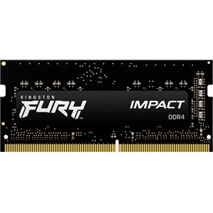 Kingston FURY Impact 8GB DDR4 Laptop Memory SO-DIMM, 1 x 8GB, 2666MHz, PC4-21300, CL15, 1.2V, Black