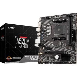 MSI A520M-A PRO AMD Socket AM4 A520 Chipset MicroATX Motherboard