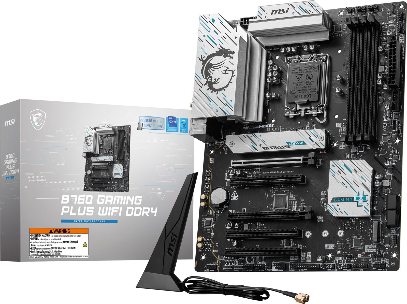 MSI B760 GAMING PLUS WIFI DDR4 Intel Socket 1700 Motherboard