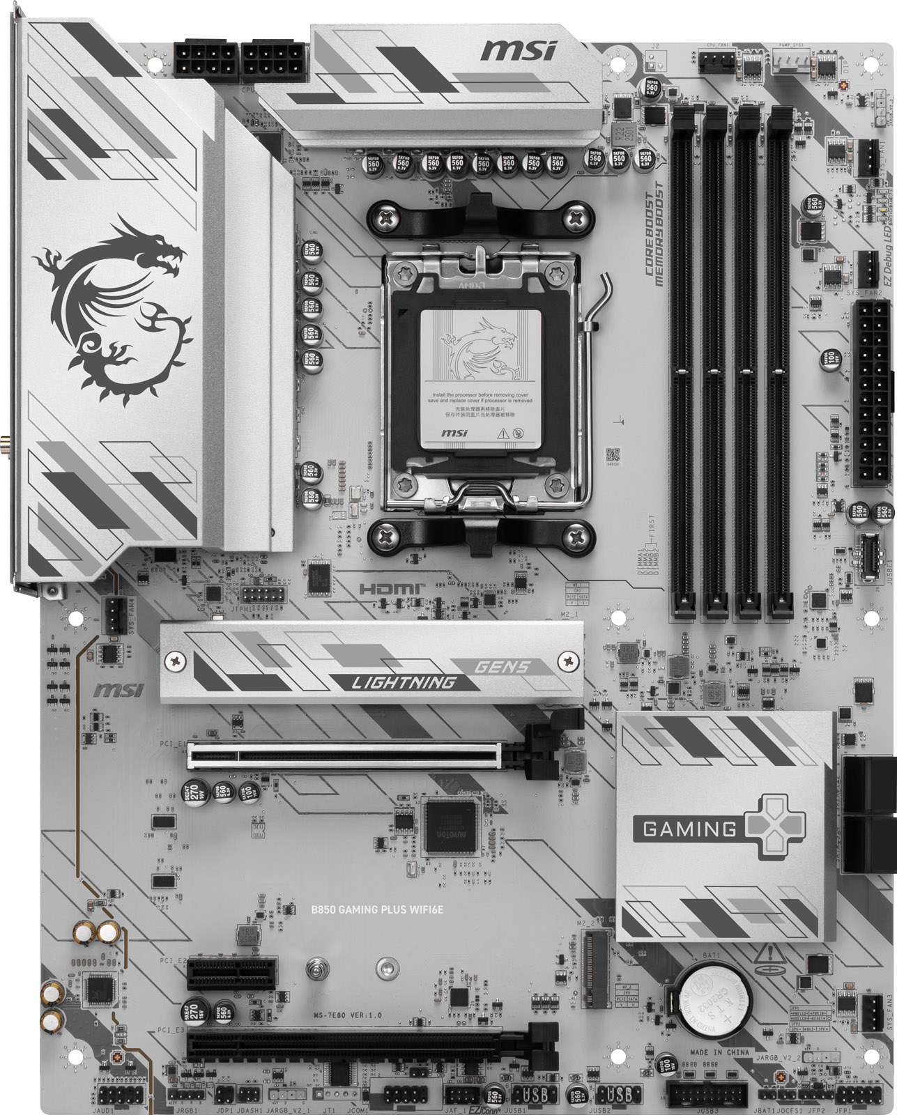 MSI B850 GAMING PLUS WIFI6E AMD Socket AM5 Motherboard - B850