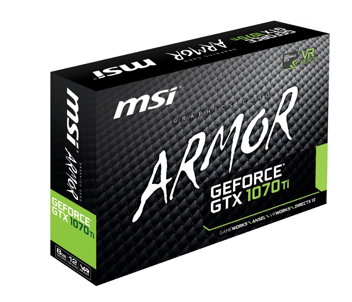 MSI GeForce GTX 1070 Ti ARMOR 8GB Graphics Card - GTX 1070 TI ARMOR 8G ...