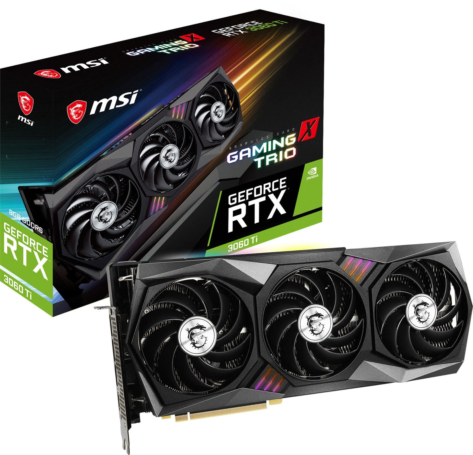 MSI GeForce RTX 3060 Ti GAMING X TRIO 8GB OC GPU - RTX 3060 Ti GAMING X