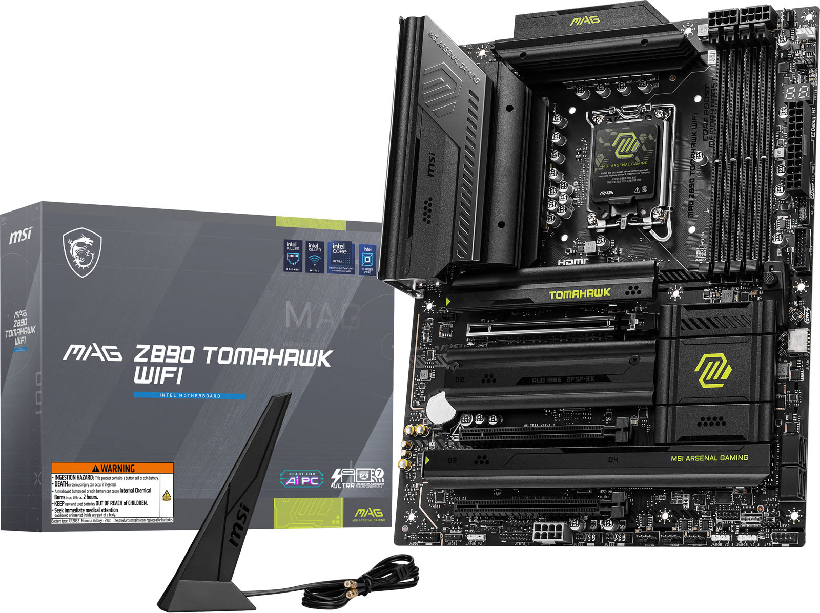 MSI MAG Z890 TOMAHAWK WIFI ATX Motherboard for Intel LGA1851 CPUs