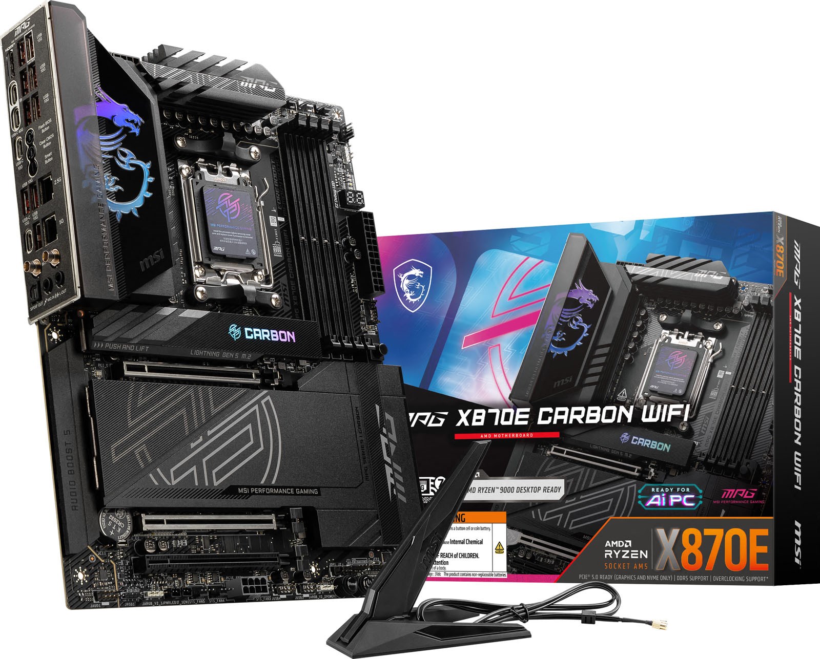 MSI MPG X870E CARBON WIFI AMD Socket AM5 Motherboard MPG X870E
