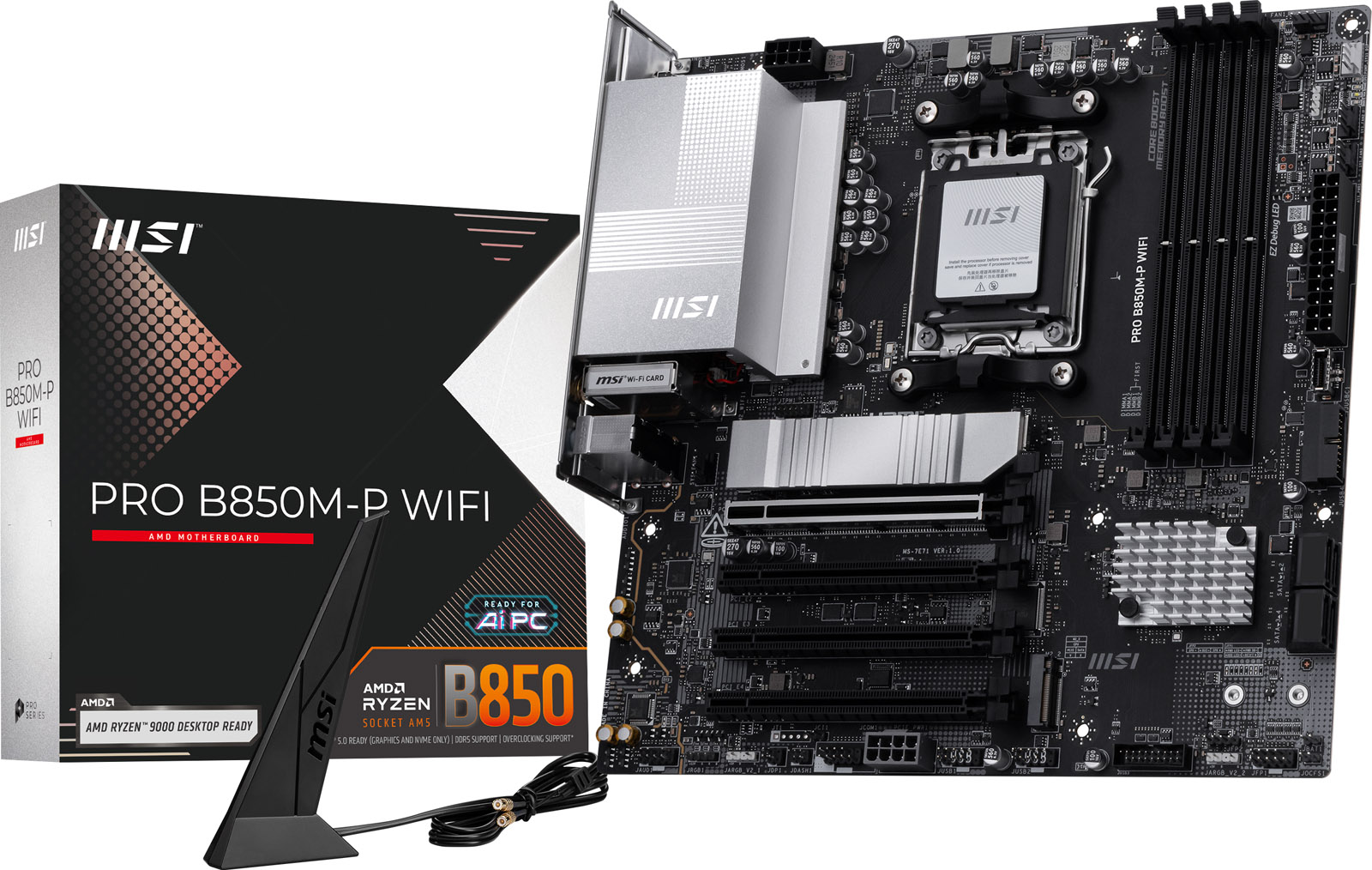 MSI PRO B850M-P WIFI mATX Motherboard for AMD AM5 CPUs