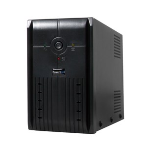 Powercool Smart UPS 650VA 2 x UK Plug, RJ45 x 2, USB LED Display