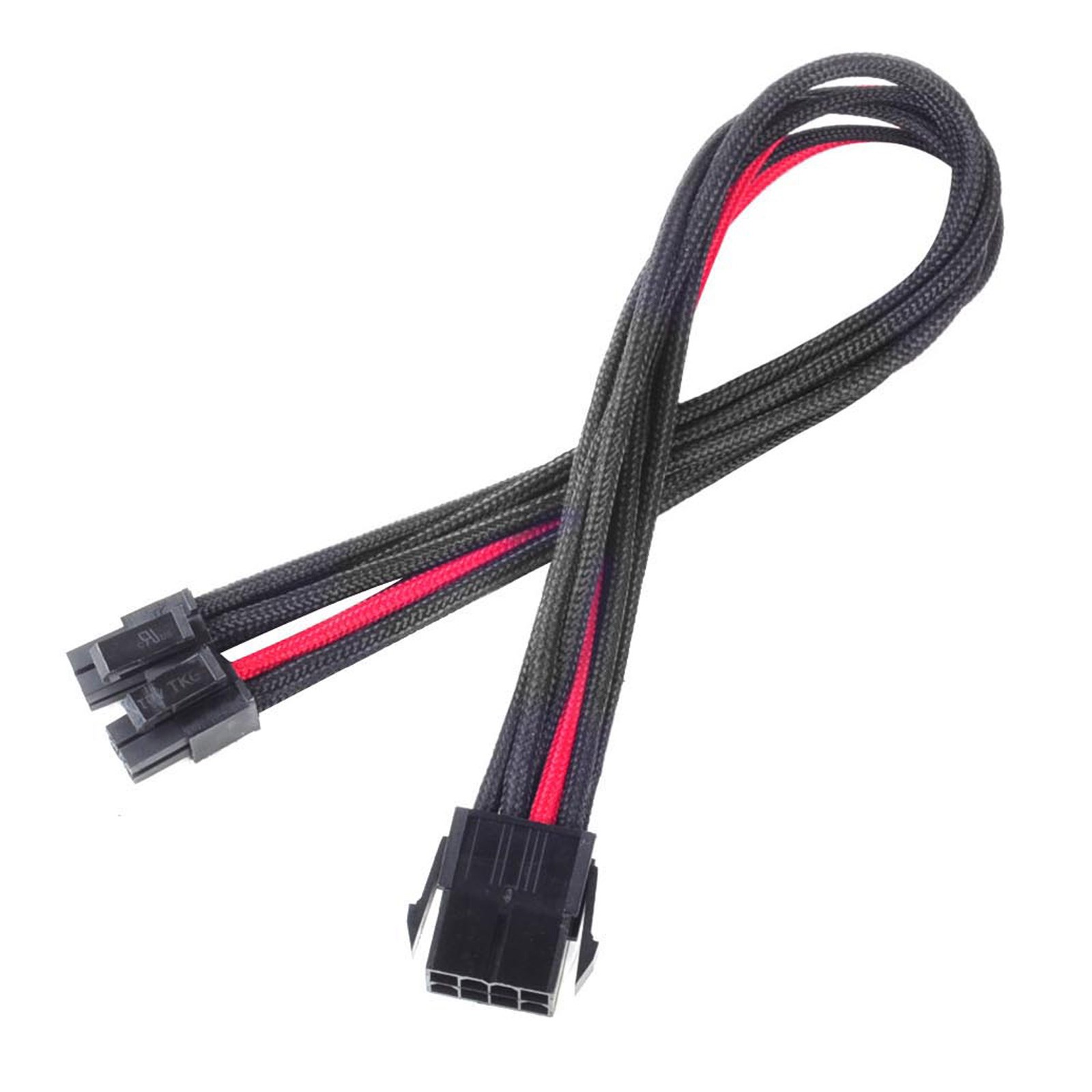 Photos - Cable (video, audio, USB) SilverStone PP07-EPS8BR 8-pin EPS 300mm Extension Cable Sleeved in SST-PP0 