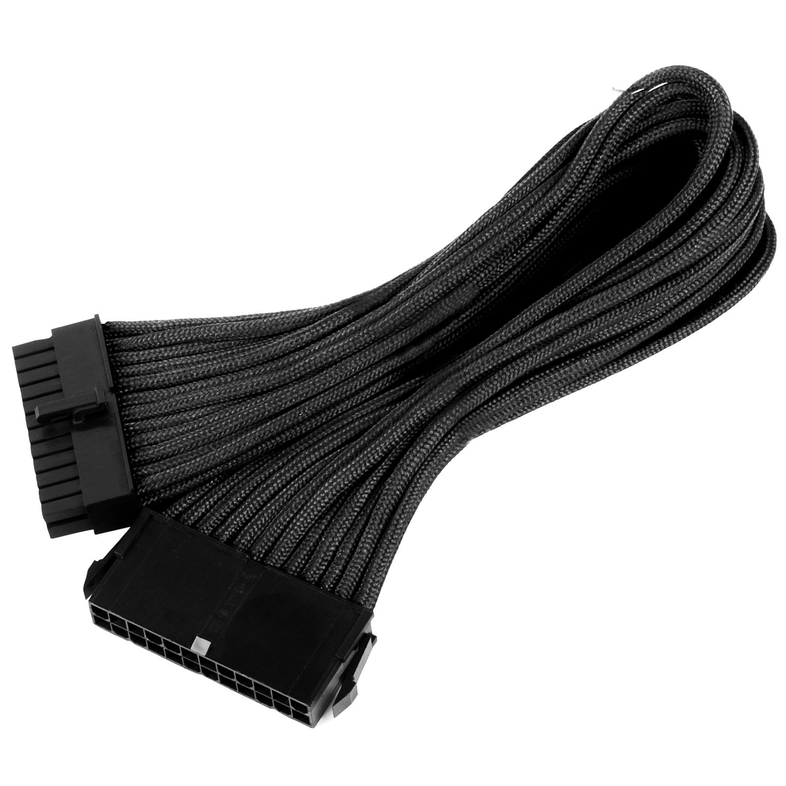 Photos - Cable (video, audio, USB) SilverStone PP07-MBB 24-pin ATX 300mm Extension Cable Sleeved in Black SST 