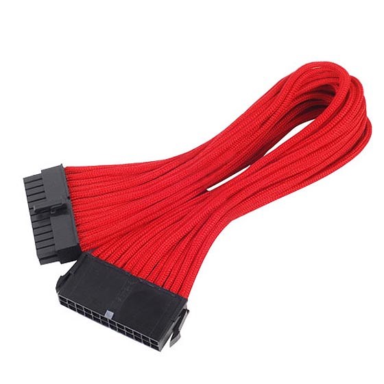 Photos - Cable (video, audio, USB) SilverStone PP07-MBR 24-pin ATX 300mm Extension Cable Sleeved in Red SST-P 