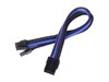 Silverstone PP07-PCIBA 8-pin PCIe 250mm Extension Cable Sleeved in Black and Blue
