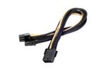Silverstone PP07-PCIBG 8-pin PCIe 250mm Extension Cable Sleeved in Black and Gold