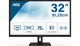 AOC Q32E2N 31.5" QHD Monitor - VA, 75Hz, 4ms, Speakers, HDMI, DP