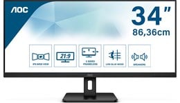 AOC Q34E2A 34" UltraWide Monitor - IPS, 75Hz, 4ms, Speakers, HDMI, DP