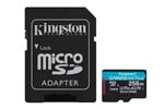 Kingston Canvas Go Plus 256GB microSDXC Card with SD Adapter