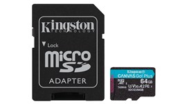 Kingston Canvas Go Plus 64GB microSDXC Card with SD Adapter
