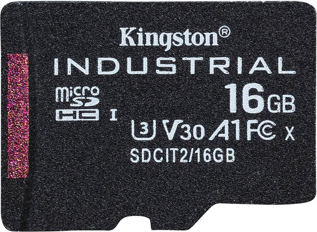 Image of 16GB Kingston Industrial UHS-1 (U3) microSD Card