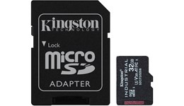 Kingston Industrial 32GB microSDHC Card with SD Adapter, Class 10, UHS-I, U3, V30, A1