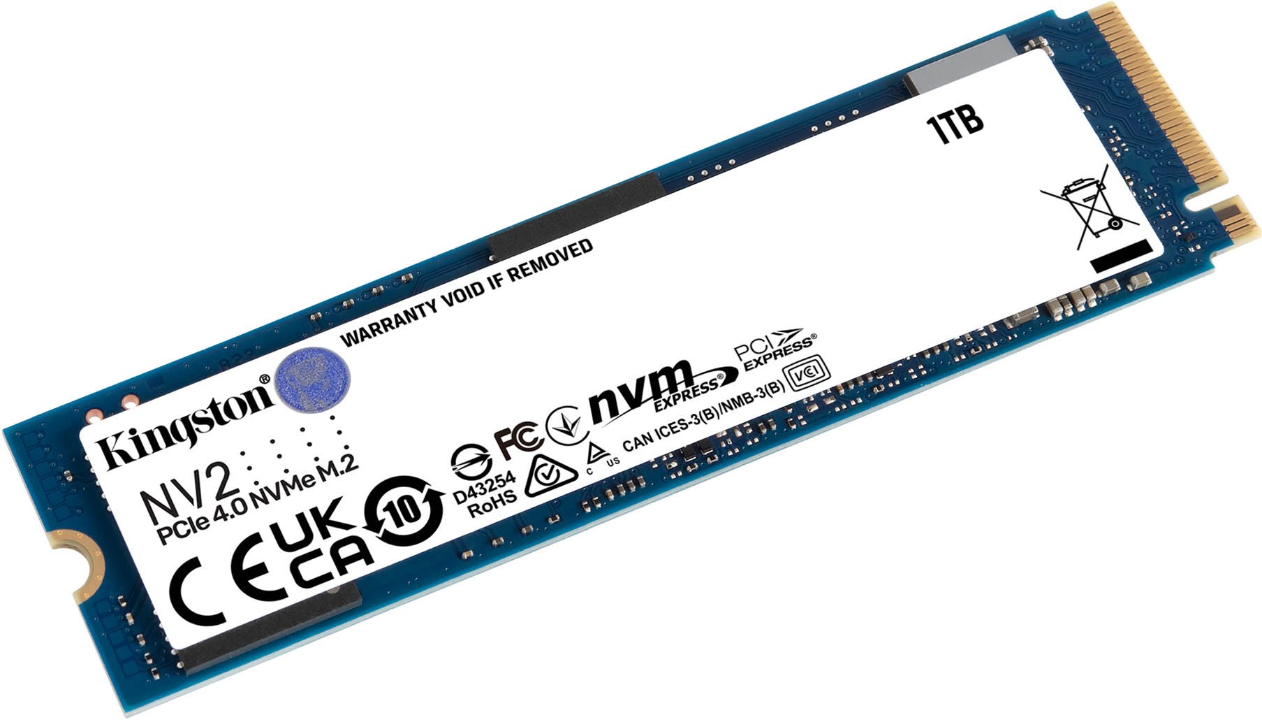 1TB Kingston NV2 M.2-2280 PCIe 4.0 x4 NVMe SSD - SNV2S/1000G