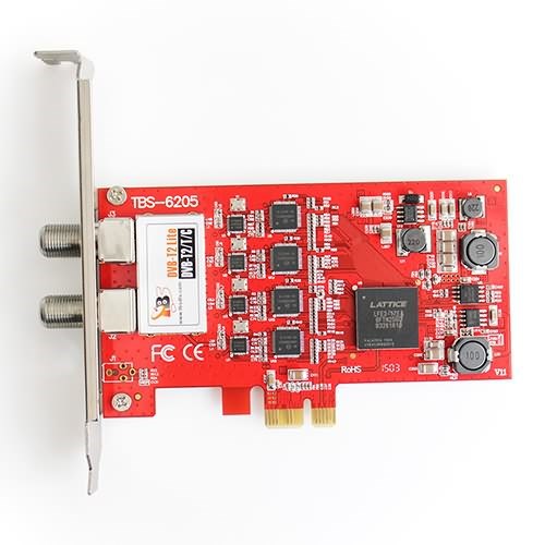 TBS 6205 Quad Terrestrial HD Low Profile PCIe TV Tuner Card DVBT2