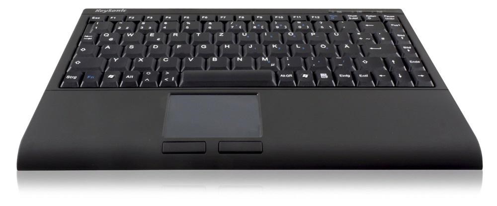KeySonic ACK540U+ Mini Keyboard with Integrated Smart Touchpad ACK
