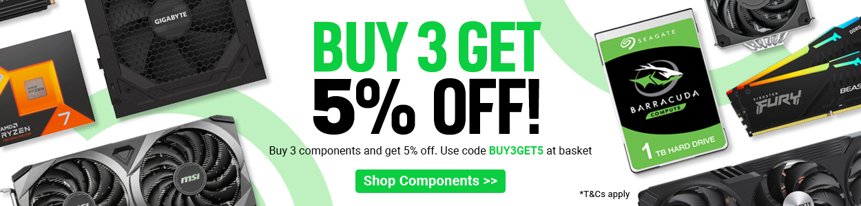 Buy 3, get 5% off on selected components