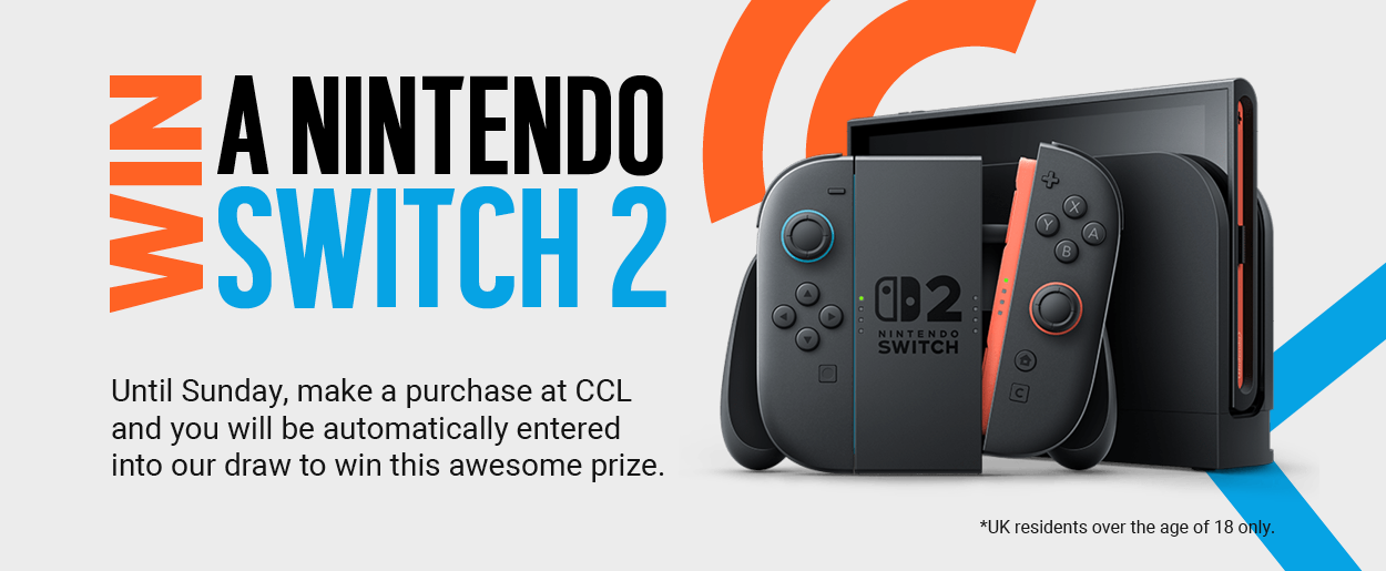 Until Sunday make a purchase at CCL and youll automatically be entered into our draw to win a Nintendo Switch 2