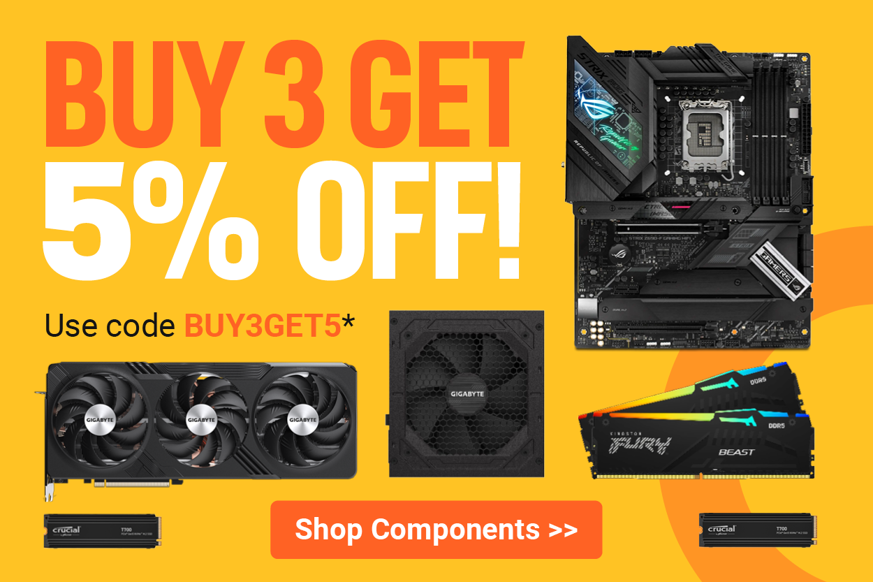 Buy 3 components and get 5 off