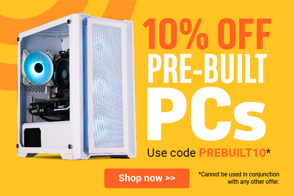 Save 10% on pre-built pcs until Sunday