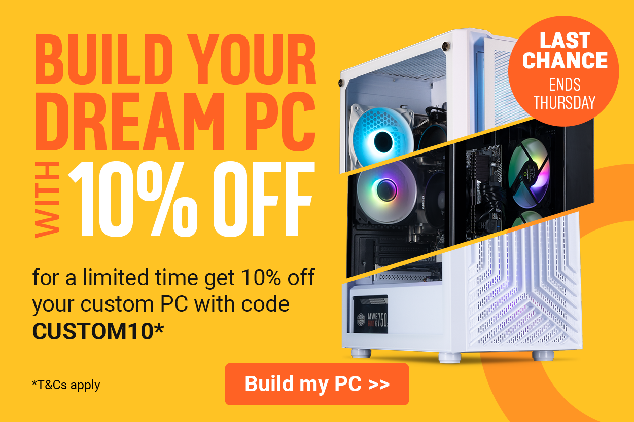 Save 10% on custom pcs until Sunday