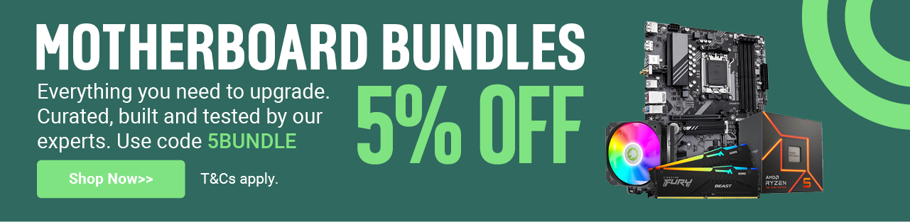 Save 5% on Motherboard Bundles with code 5BUNDLE