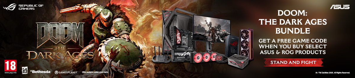 Stand and fight - get DOOM: The Dark Ages Premium Edition with the purchase of selected GeForce RTX 50-series graphics cards