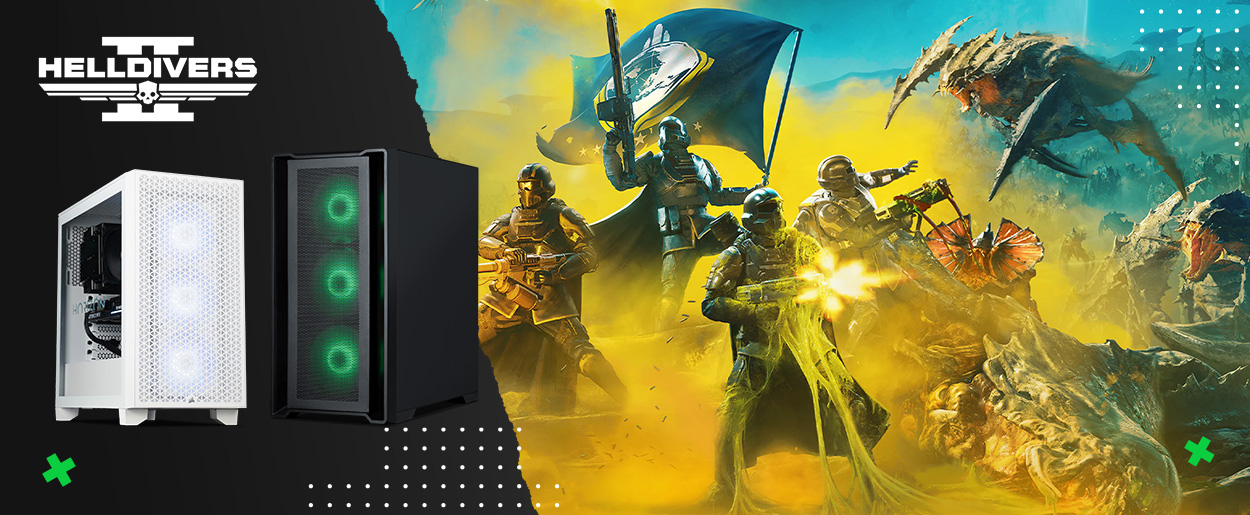 Welcome to our Helldivers 2 Gaming PCs section, with recommendations for suitable PCs to play Helldivers 2