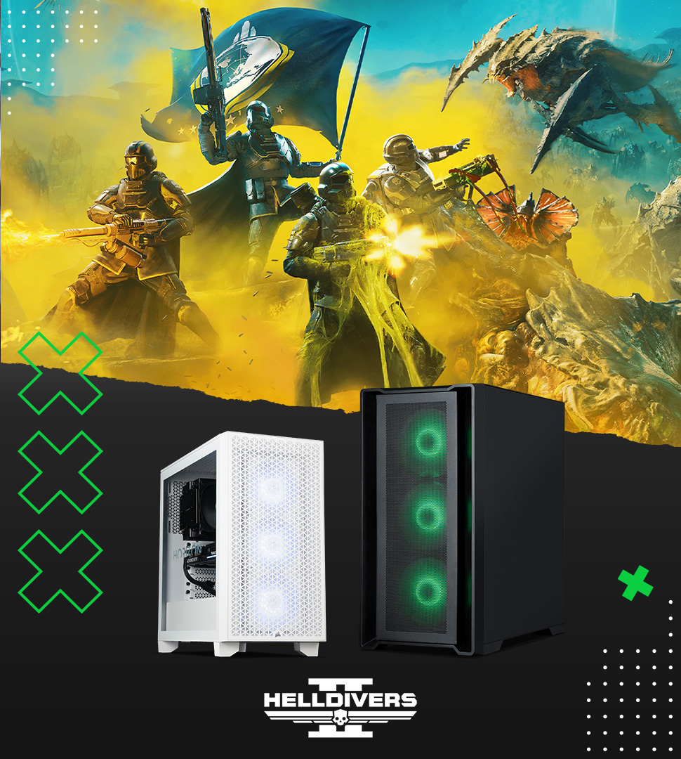 Welcome to our Helldivers 2 Gaming PCs section, with recommendations for suitable PCs to play Helldivers 2