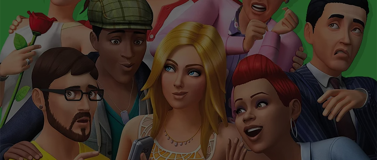 Some of the various Sims in the game