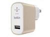 Belkin MIXIT 2.4 Amp Metallic Home Charger (Gold)