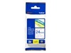 Brother P-touch TZe-253 (24mm x 8m) Blue On White Laminated Labelling Tape