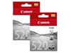 Canon PGI-520BK (Yield: 350 Pages) Black Ink Cartridge Pack of 2