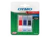 Newell 3D (9mm) Embossing Tape Assorted Colours (Blue, Black, Red) Blister Pack of 3 Rolls for Dymo Cool Clicks, Junior and Omega Label Printers