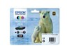 Epson Polar Bear 26XL (Yield: 500 Black/700 Colour Pages) Black/Cyan/Magenta/Yellow Ink Cartridge Pack of 4