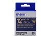 Epson LK-4HKK (12mm x 5m) Gold on Navy Ribbon Tape Cartridge for LabelWorks LW-Z900FK Label Maker