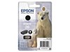 Epson Polar Bear 26 (Yield 200 pages) Black Claria Premium Ink Cartridge (Non Tagged) for Expression Premium XP-600/XP-605/XP-700/XP-800 All-in-One Inkjet Printers
