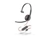 Plantronics Blackwire 3210 USB-A Corded UC Monaural Headset (Black) with Microphone