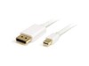 StarTech.com Adaptor 2m Mini DisplayPort to DisplayPort Adaptor Cable - M/M (White)